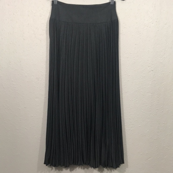 Escada Gray Accordion Pleated Maxi Fancy Skirt - Picture 2 of 10